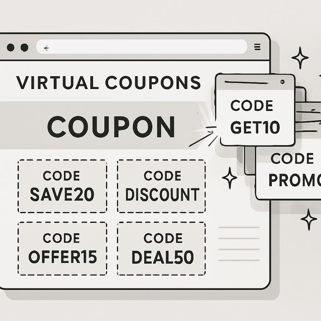 Virtual Coupons Coupon Digital Discount Codes - Various Coupon Codes Highlighted Including Get10, Merchandise With Printab...